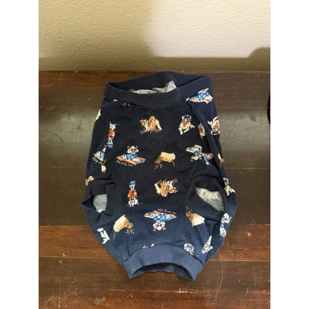 Dog T-shirt Old Navy Dogs 4th Of July Dog T-shirt Navy Blue Size Small USA